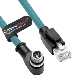 Alvin's Cables M12 X-Code 8 Pin Male to RJ45 Ethernet Cable for Cognex Keyence Camera, High-Flex Cat6a Cable for Industrial Automation, Fieldbus Module, Robotics, Right Angle 65.6ft/20m Green Alvin's Cables M12 X-Code 8 Pin Male to RJ45 Ethernet Cable for Cognex Keyence Camera, High-Flex Cat6a Cable for Industrial Automation, Fieldbus Module, Robotics, Right Angle 65.6ft/20m Green