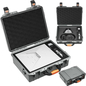RVMARINEPAT Starlink Mini Case Hard Shell Travel Bag Grey,Waterproof Shockproof Protective Storage Box for Starlink Mini Accessories,Durable Portable Hard Case for Outdoor Camping and Hiking RVMARINEPAT Starlink Mini Case Hard Shell Travel Bag Grey,Waterproof Shockproof Protective Storage Box for Starlink Mini Accessories,Durable Portable Hard Case for Outdoor Camping and Hiking