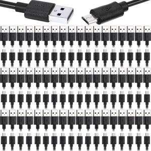 Kanayu 50 Pcs Micro USB Cable Bulk, 3.3 Ft Fast Charging Cable 2A Black Cable Charge Cord Compatible with Samsung Galaxy S7 S6 Edge J7 S5, Note 5 4, K40 K20, Kindle, PS4, Tablet Kanayu 50 Pcs Micro USB Cable Bulk, 3.3 Ft Fast Charging Cable 2A Black Cable Charge Cord Compatible with Samsung Galaxy S7 S6 Edge J7 S5, Note 5 4, K40 K20, Kindle, PS4, Tablet