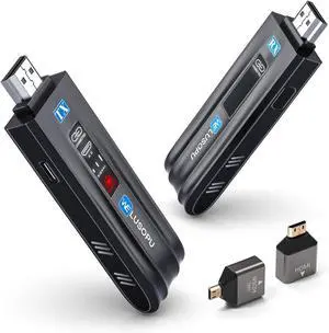 Wireless HDMI Transmitter and Receiver with LED Display, HDMI Wireless Extender 1080P@60Hz, 2.4/5G, 165FT Range for Laptop PC Camcorder TV Box to TV Monitor Projector for Home Church Office Wireless HDMI Transmitter and Receiver with LED Display, HDMI Wireless Extender 1080P@60Hz, 2.4/5G, 165FT Range for Laptop PC Camcorder TV Box to TV Monitor Projector for Home Church Office