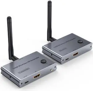 4K Wireless HDMI Transmitter and Receiver, 100m/328FT 5G Wrieless HDMI Extender Kit for Streaming Video and Audio to Monitor from Laptop/PC/TV 4K Wireless HDMI Transmitter and Receiver, 100m/328FT 5G Wrieless HDMI Extender Kit for Streaming Video and Audio to Monitor from Laptop/PC/TV