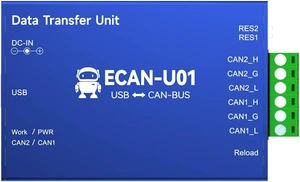 CAN to USB Protocol Converter ECAN-U01 CAN2.0 USB2.0 CANBUS 2-Way Transparent Transmission Communication Transceiver Relay CAN Commissioning Interface CAN to USB Protocol Converter ECAN-U01 CAN2.0 USB2.0 CANBUS 2-Way Transparent Transmission Communication Transceiver Relay CAN Commissioning Interface