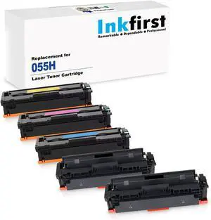 5 Inkfirst Compatible Toner Cartridges Replacement for Canon 055H 055 H Color imageCLASS MF745Cdw MF743Cdw MF741Cdw LBP664Cdw MF746Cdw 3020C001 3019C001 3018C001 3017C001High Capacity 5 Inkfirst Compatible Toner Cartridges Replacement for Canon 055H 055 H Color imageCLASS MF745Cdw MF743Cdw MF741Cdw LBP664Cdw MF746Cdw 3020C001 3019C001 3018C001 3017C001High Capacity