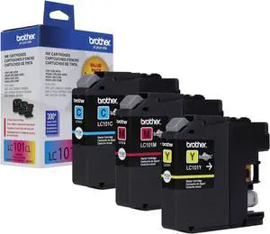 Brother Genuine Standard Yield Color Ink Cartridges, LC1013PKS, Replacement Color Ink Three Pack Brother Genuine Standard Yield Color Ink Cartridges, LC1013PKS, Replacement Color Ink Three Pack