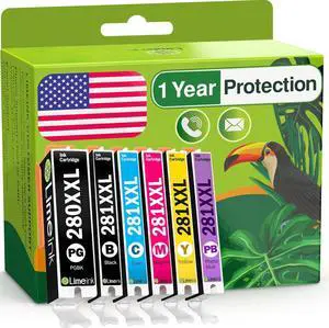 Limeink Compatible Ink Cartridge Replacement for PGI-280XXL CLI-281XXL 280 XXL 281XXL for Canon Pixma TS8100 TS8120 TS8200 TS8220 TS8222 TS8300 TS8320 TS8322 TS9100 TS9120 Printers (6 Pack) Limeink Compatible Ink Cartridge Replacement for PGI-280XXL CLI-281XXL 280 XXL 281XXL for Canon Pixma TS8100 TS8120 TS8200 TS8220 TS8222 TS8300 TS8320 TS8322 TS9100 TS9120 Printers (6 Pack)