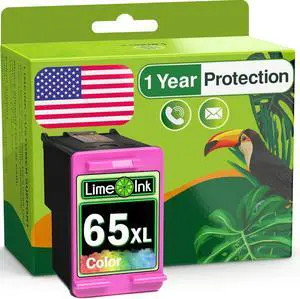 Limeink Remanufactured Ink Cartridge Replacement for 65XL 65 XL High Yield for HP DeskJet 2600 2622 2652 2655 3700 3720 3722 3752 3755 Envy 5000 5052 5055 Printer AMP 100 (Color) Limeink Remanufactured Ink Cartridge Replacement for 65XL 65 XL High Yield for HP DeskJet 2600 2622 2652 2655 3700 3720 3722 3752 3755 Envy 5000 5052 5055 Printer AMP 100 (Color)
