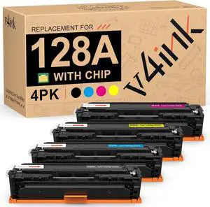 v4ink Remanufactured Toner Cartridge Replacement for HP 128A CE320A CE321A CE322A CE323A Canon 116 Toner KCMY for use with HP Color CP1525n CP1525nw CM1415fn CM1415fnw Canon MF8080cw Printer v4ink Remanufactured Toner Cartridge Replacement for HP 128A CE320A CE321A CE322A CE323A Canon 116 Toner KCMY for use with HP Color CP1525n CP1525nw CM1415fn CM1415fnw Canon MF8080cw Printer