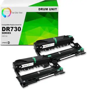 TCT Premium Compatible Drum Unit Replacement for Brother DR-730 DR730 Black Works with Brother MFC-L2750DW L2750DWXL, HL-L2370DW L2370DWXL Printers (12,000 Pages) - 2 Pack TCT Premium Compatible Drum Unit Replacement for Brother DR-730 DR730 Black Works with Brother MFC-L2750DW L2750DWXL, HL-L2370DW L2370DWXL Printers (12,000 Pages) - 2 Pack