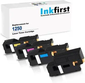 1 Set of 4 Inkfirst® High Yield Compatible Toner Cartridge Replacement for DELL 1250 1355CN 1355CNW 1755nf 1755nfw 1250c 1350C 1350CNW 1 Set of 4 Inkfirst® High Yield Compatible Toner Cartridge Replacement for DELL 1250 1355CN 1355CNW 1755nf 1755nfw 1250c 1350C 1350CNW
