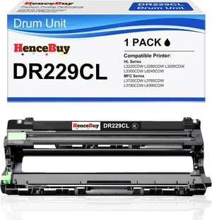 Compatible DR229CL Black Drum Unit (NOT Toner) Replacement for Brother DR-229CL DR229 TN229XL Work for MFC-L3720CDW MFC-L3765CDW MFC-L3780CDW HL-L3220CDW HL-3280CDW HL-L3295CDW Printer (1 Black) Compatible DR229CL Black Drum Unit (NOT Toner) Replacement for Brother DR-229CL DR229 TN229XL Work for MFC-L3720CDW MFC-L3765CDW MFC-L3780CDW HL-L3220CDW HL-3280CDW HL-L3295CDW Printer (1 Black)