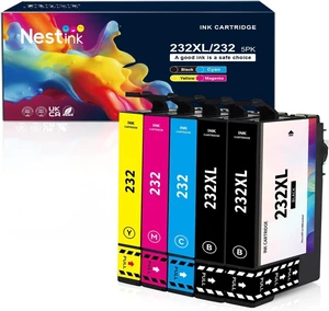 232XL Ink Cartridges Combo Pack Remanufactured Replacement for 232 Ink Cartridge 232 XL T232XL for WF-2930, WF-2950, XP-4200, XP-4205 Printer Ink (2 Black, Cyan, Yellow, Magenta 5 Pack) 232XL Ink Cartridges Combo Pack Remanufactured Replacement for 232 Ink Cartridge 232 XL T232XL for WF-2930, WF-2950, XP-4200, XP-4205 Printer Ink (2 Black, Cyan, Yellow, Magenta 5 Pack)