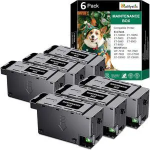 Remanufactured C9345 Ink Maintenance Box Replacement for C9345 C12C934591 PXMB9 Compatible for WF-7840 ET-8550 WF-7820 WF-7310 ET-8500 ET-16600 ET-5850 ET-5800 EC-C7000 ET-16650 Printers (6 Pack) Remanufactured C9345 Ink Maintenance Box Replacement for C9345 C12C934591 PXMB9 Compatible for WF-7840 ET-8550 WF-7820 WF-7310 ET-8500 ET-16600 ET-5850 ET-5800 EC-C7000 ET-16650 Printers (6 Pack)