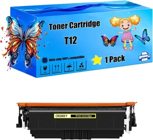 Compatible for Canon T12 Toner Cartridge Work for Canon Color imageCLASS X MF1333c LBP1333C Printers, with Chip, High Yield 8400 Pages, High-Definition Printing (1 Pack Yellow) Compatible for Canon T12 Toner Cartridge Work for Canon Color imageCLASS X MF1333c LBP1333C Printers, with Chip, High Yield 8400 Pages, High-Definition Printing (1 Pack Yellow)