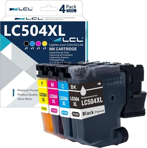 LCL LC504 LC504XL High Yield Ink Cartridge Replacement for Brother LC504XLBK LC504XLC LC504XLM LC504XLY Compatible with INKvestment MFC-J1355DW MFC-J1365DW MFC-J1367DW (4-Pack KCMY) LCL LC504 LC504XL High Yield Ink Cartridge Replacement for Brother LC504XLBK LC504XLC LC504XLM LC504XLY Compatible with INKvestment MFC-J1355DW MFC-J1365DW MFC-J1367DW (4-Pack KCMY)