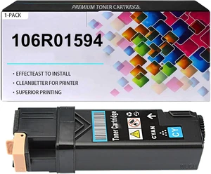 6500 6505 Toner Cartridges Replacement for Xerox 106R01597 106R01594 106R01595 106R01596, Work for Xerox Phaser 6500 Workcentre 6505 Printers, 1 Cyan 6500 6505 Toner Cartridges Replacement for Xerox 106R01597 106R01594 106R01595 106R01596, Work for Xerox Phaser 6500 Workcentre 6505 Printers, 1 Cyan