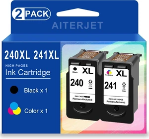 240 241 Ink Remanufactured Ink Cartridge Replacement for Canon 240 240XL 241 241XL to use with Pixma MG3620 MG3520 MX472 TS5120 MX452 MX432 MX532 MG3220 Printer (Black & Color XL Combo Pack) 240 241 Ink Remanufactured Ink Cartridge Replacement for Canon 240 240XL 241 241XL to use with Pixma MG3620 MG3520 MX472 TS5120 MX452 MX432 MX532 MG3220 Printer (Black & Color XL Combo Pack)
