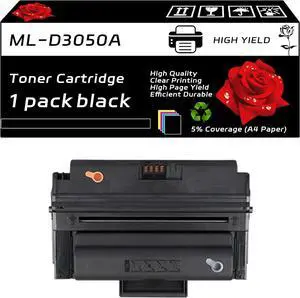 ML-D3050A Toner Cartridge Compatible for Samsung ML-3050 ML-3051N ML-3051ND ML-3051NDG ML-3051NG Printers, with Chip, High Yield 9000 Pages, Clear Printing (1 Pack Black) ML-D3050A Toner Cartridge Compatible for Samsung ML-3050 ML-3051N ML-3051ND ML-3051NDG ML-3051NG Printers, with Chip, High Yield 9000 Pages, Clear Printing (1 Pack Black)