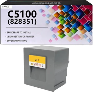 Pro C5100 Toner Cartridges Compatible for Ricoh 828350 828353 828352 828351, Work for Ricoh Pro C5100 C5110 C5200 C5210 Printers, 1 Yellow Pro C5100 Toner Cartridges Compatible for Ricoh 828350 828353 828352 828351, Work for Ricoh Pro C5100 C5110 C5200 C5210 Printers, 1 Yellow