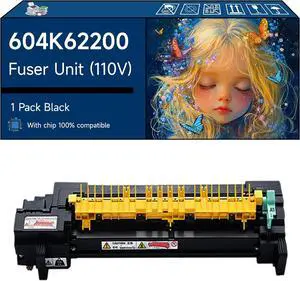 Compatible with Xerox 604K62200 Fuser Unit (110V) Work for Xerox WorkCentre 7525 7530 7535 7830 7835 Printers, High Yield 250000 Pages, with Chip, High-Definition Printing (1 Pack Black) Compatible with Xerox 604K62200 Fuser Unit (110V) Work for Xerox WorkCentre 7525 7530 7535 7830 7835 Printers, High Yield 250000 Pages, with Chip, High-Definition Printing (1 Pack Black)