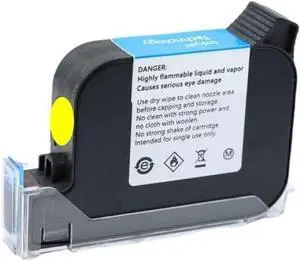 2588+ +M 42ML Black Red Blue Green Ink Cartridge Quick-Drying 12.7mm Print Height Universal for Handheld Inkjet Printer(Yellow) 2588+ +M 42ML Black Red Blue Green Ink Cartridge Quick-Drying 12.7mm Print Height Universal for Handheld Inkjet Printer(Yellow)