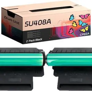 Compatible for Samsung SU408A Drum Unit Work for Samsung CLX-3185 CLX-3185FN CLX-3185FW CLX-3185N Printers, with Chip, High Yield 30000 Pages, Clear Printing (2-Pack Black) Compatible for Samsung SU408A Drum Unit Work for Samsung CLX-3185 CLX-3185FN CLX-3185FW CLX-3185N Printers, with Chip, High Yield 30000 Pages, Clear Printing (2-Pack Black)