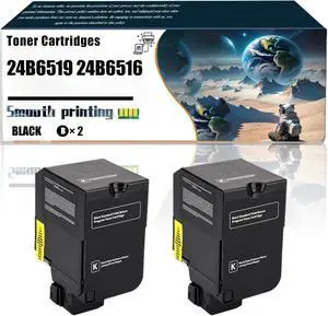 Replacement Parts Toner Cartridges 24B6519 24B6516 24B6517 24B6518 Compatible with Lexmark C4150 Printers, Contains Chip and Clear Printing (2 Pack Black) Replacement Parts Toner Cartridges 24B6519 24B6516 24B6517 24B6518 Compatible with Lexmark C4150 Printers, Contains Chip and Clear Printing (2 Pack Black)
