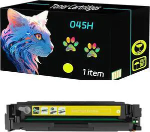 High Yield 045H Toner Cartridges Compatible for Canon Color imageCLASS LBP612Cdw MF632Cdw MF634Cdw Printers, Print Clearly (1 Pack Yellow) High Yield 045H Toner Cartridges Compatible for Canon Color imageCLASS LBP612Cdw MF632Cdw MF634Cdw Printers, Print Clearly (1 Pack Yellow)