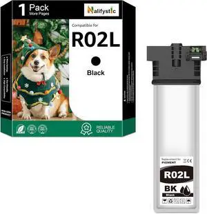 Remanufactured R02L Ink Cartridges 1 Pack Black Replacement for Workforce Pro ET-8700 Printers Remanufactured R02L Ink Cartridges 1 Pack Black Replacement for Workforce Pro ET-8700 Printers