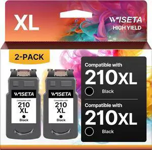 210XL Black Ink 2 Pack for Canon 210XL 210 XL PG210 Compatible with Canon Printer Ink 210 XL for Canon PIXMA MP495 MP240 MP280 MP480 MP490 MP499 MP250 MX410 IP2702 210XL Black Ink 2 Pack for Canon 210XL 210 XL PG210 Compatible with Canon Printer Ink 210 XL for Canon PIXMA MP495 MP240 MP280 MP480 MP490 MP499 MP250 MX410 IP2702