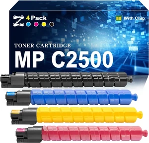 MP C2500 Toner Cartridges Compatible for Ricoh 841338 841341 841340 841339, Work for Ricoh MP C2500 C2000 C3000 DSC525 DSC530 LD425C LD430C C2525 Printers, 1 Set MP C2500 Toner Cartridges Compatible for Ricoh 841338 841341 841340 841339, Work for Ricoh MP C2500 C2000 C3000 DSC525 DSC530 LD425C LD430C C2525 Printers, 1 Set