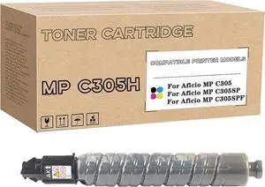 MP C305H MP C305 841621 841591 841592 841593 Toner Cartridge Compatible for Ricoh Aficio MP C305 MP C305SP MP C305SPF Printer, High Yield 12,000 Pages Black MP C305H MP C305 841621 841591 841592 841593 Toner Cartridge Compatible for Ricoh Aficio MP C305 MP C305SP MP C305SPF Printer, High Yield 12,000 Pages Black