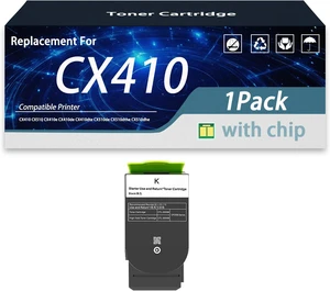CX410 Toner Cartridge Compatible for Lexmark CX410 80C1HK0 80C1HC0 80C1HM0 80C1HY0 Toner Cartridge Work for Lexmark CX410 CX510 CX410e CX410de CX410dte CX510de CX510dthe Printers with Chip(Black) CX410 Toner Cartridge Compatible for Lexmark CX410 80C1HK0 80C1HC0 80C1HM0 80C1HY0 Toner Cartridge Work for Lexmark CX410 CX510 CX410e CX410de CX410dte CX510de CX510dthe Printers with Chip(Black)