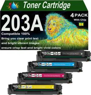 203A Cartucho de tóner for HP impresora CF540A CF541A CF542A CF543A Funciona for HP impresora M254dw M254nw M280nw M281fdw Higher Yield compatibilidad estable,Combination Pack 203A Cartucho de tóner for HP impresora CF540A CF541A CF542A CF543A Funciona for HP impresora M254dw M254nw M280nw M281fdw Higher Yield compatibilidad estable,Combination Pack