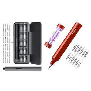 HOTO 49 Bits Electric Precision Screwdriver Set + 24 in 1 Multi Bit Mini Screwdriver Cinnabar Red HOTO 49 Bits Electric Precision Screwdriver Set + 24 in 1 Multi Bit Mini Screwdriver Cinnabar Red