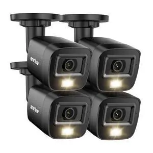 ANNKE 4 Pack 1080P HD TVI Home Security Camera Outdoor Indoor, 1920TVL, IP66 Waterproof, Night/Day Vision, Surveillance CCTV Bullet Cam ANNKE 4 Pack 1080P HD TVI Home Security Camera Outdoor Indoor, 1920TVL, IP66 Waterproof, Night/Day Vision, Surveillance CCTV Bullet Cam