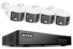 ANNKE 3K Lite H.265+ Security DVR Recorder with 4 Pack 5MP Analog Dual-Lens Security Camera, 180°Wide Angle, Smart Dual Light ANNKE 3K Lite H.265+ Security DVR Recorder with 4 Pack 5MP Analog Dual-Lens Security Camera, 180°Wide Angle, Smart Dual Light