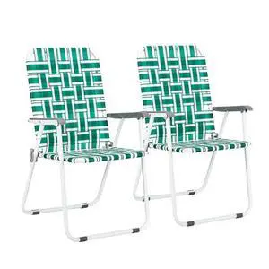 VINGLI Patio Lawn Webbed Folding Chairs1 Piece, Outdoor Beach Chair Portable Dining Chair for ir for Outdoor Yard, Garden(Green, Classic) VINGLI Patio Lawn Webbed Folding Chairs1 Piece, Outdoor Beach Chair Portable Dining Chair for ir for Outdoor Yard, Garden(Green, Classic)
