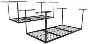 2 Pack 3x6 Overhead Garage Storage Adjustable Ceiling Rack 72" Length x 36" Width x 40" Height, 900lbs Total Weight Capacity, Black, Classic Series 2 Pack 3x6 Overhead Garage Storage Adjustable Ceiling Rack 72" Length x 36" Width x 40" Height, 900lbs Total Weight Capacity, Black, Classic Series