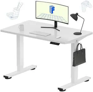 EN1 One-Piece Standing Desk, Electric Adjustable with 4 Memory Presets, 176 LBS Capacity, Stable & Quiet, Seamless Desktop for Home Office & Dual Monitors, 40"x24" White(White Frame) EN1 One-Piece Standing Desk, Electric Adjustable with 4 Memory Presets, 176 LBS Capacity, Stable & Quiet, Seamless Desktop for Home Office & Dual Monitors, 40"x24" White(White Frame)
