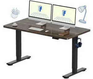 EN1 One-Piece Standing Desk, Electric Adjustable with 4 Memory Presets, 176 LBS Capacity, Stable & Quiet, Seamless Desktop for Home Office & Dual Monitors, 55"x28" Black Walnut EN1 One-Piece Standing Desk, Electric Adjustable with 4 Memory Presets, 176 LBS Capacity, Stable & Quiet, Seamless Desktop for Home Office & Dual Monitors, 55"x28" Black Walnut