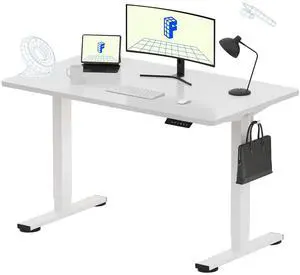 EN1 One-Piece Standing Desk, Electric Adjustable with 4 Memory Presets, 176 LBS Capacity, Stable & Quiet, Seamless Desktop for Home Office & Dual Monitors, 48"x24" White(White Frame) EN1 One-Piece Standing Desk, Electric Adjustable with 4 Memory Presets, 176 LBS Capacity, Stable & Quiet, Seamless Desktop for Home Office & Dual Monitors, 48"x24" White(White Frame)