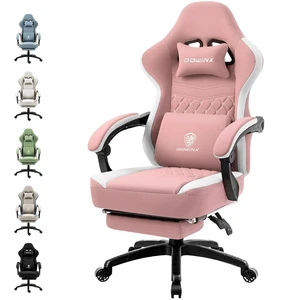 Gaming Chair Breathable Fabric Game Chair with Gel Pad and Storage Bag, Comfortable Gamer Chair with Pocket Spring Cushion,Ergonomic Computer Chair with Footrest,Pink Gaming Chair Breathable Fabric Game Chair with Gel Pad and Storage Bag, Comfortable Gamer Chair with Pocket Spring Cushion,Ergonomic Computer Chair with Footrest,Pink