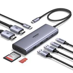 9-in-1 USB C Docking Station, Dual Monitor 4K@60Hz, USB C Hub with 2xHDMI, 5Gbps USB-A&C Data Ports, 100W PD, SD/TF 3.0, 15'' Cable, Revodok Pro Laptop USB-C Dock for HP, Thinkpad,Dell and More 9-in-1 USB C Docking Station, Dual Monitor 4K@60Hz, USB C Hub with 2xHDMI, 5Gbps USB-A&C Data Ports, 100W PD, SD/TF 3.0, 15'' Cable, Revodok Pro Laptop USB-C Dock for HP, Thinkpad,Dell and More