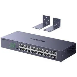 UGREEN 24 Port Gigabit Switch, Rackmount 4 Mode Plug & Play Ethernet Switch UGREEN 24 Port Gigabit Switch, Rackmount 4 Mode Plug & Play Ethernet Switch