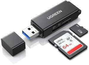 SD Card Reader - Portable USB 3.0 Dual Slot Flash Memory Card Adapter Hub for SDXC, SDHC, MMC, RS-MMC, TF, Micro SDXC, Micro SDHC UHS-I for Mac, Windows, Linux, Chrome PC, Laptop SD Card Reader - Portable USB 3.0 Dual Slot Flash Memory Card Adapter Hub for SDXC, SDHC, MMC, RS-MMC, TF, Micro SDXC, Micro SDHC UHS-I for Mac, Windows, Linux, Chrome PC, Laptop