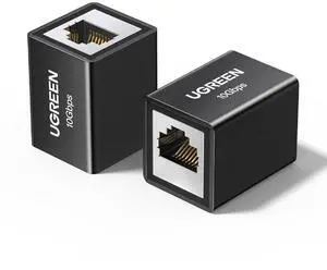 Ethernet Extender 10Gbps, 2 Pack Ethernet Coupler for Cat8 Cat7 Cat6 Cat5 Cable, 328ft Long Distance Extend, Aluminum Alloy Shell, Black Ethernet Extender 10Gbps, 2 Pack Ethernet Coupler for Cat8 Cat7 Cat6 Cat5 Cable, 328ft Long Distance Extend, Aluminum Alloy Shell, Black