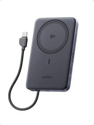 Magflow Air Qi2 Magnetic Power Bank 10000mAh, 15W Wireless Portable Charger with Built-in USB-C Cable, 30W Fast Charging Battery Pack, MagSafe Compatible for iPhone 17/16/15/14 Pro Max, Grey Magflow Air Qi2 Magnetic Power Bank 10000mAh, 15W Wireless Portable Charger with Built-in USB-C Cable, 30W Fast Charging Battery Pack, MagSafe Compatible for iPhone 17/16/15/14 Pro Max, Grey