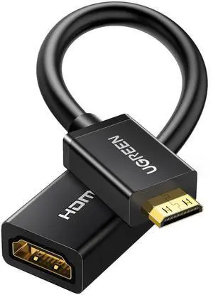Mini HDMI to HDMI Adapter 4K 60Hz Male to Female Adapter Compatible with Raspberry Pi, Portable Monitors, DSLR Cameras, Camcorders, Laptops, Projectors, Tablets Graphics Cards 0.6FT Mini HDMI to HDMI Adapter 4K 60Hz Male to Female Adapter Compatible with Raspberry Pi, Portable Monitors, DSLR Cameras, Camcorders, Laptops, Projectors, Tablets Graphics Cards 0.6FT