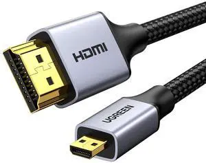 4K Micro HDMI to HDMI Cable 6.6FT, Aluminum Shell Braided 18Gbps 4K 60Hz HDR 3D ARC Compatible with GoPro Hero 7 6 5 Raspberry Pi 5 Portable Monitor Camera Nikon Yoga 3 Pro 4K Micro HDMI to HDMI Cable 6.6FT, Aluminum Shell Braided 18Gbps 4K 60Hz HDR 3D ARC Compatible with GoPro Hero 7 6 5 Raspberry Pi 5 Portable Monitor Camera Nikon Yoga 3 Pro