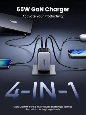 UGREEN Nexode 65W GaN USB C Wall Charger, 4-Port Fast Type-C Charger Compatible with MacBook Pro/Air, iPhone 17/16/15 Series, Galaxy S25/S24, Pixel 10/9, iPad Pro, Steam Deck (Pack of 2) UGREEN Nexode 65W GaN USB C Wall Charger, 4-Port Fast Type-C Charger Compatible with MacBook Pro/Air, iPhone 17/16/15 Series, Galaxy S25/S24, Pixel 10/9, iPad Pro, Steam Deck (Pack of 2)